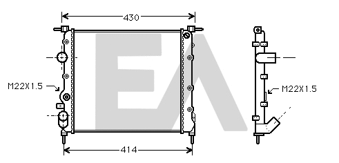 Radiateur, refroidissement du moteur EACLIMA 31R60058