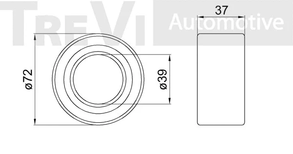 Kit de roulements de roue TREVI AUTOMOTIVE WB1723