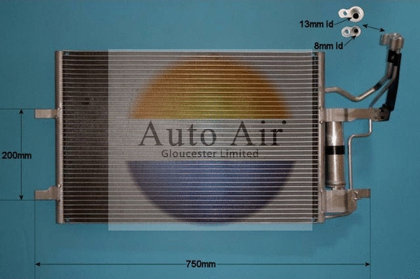 Condenseur, climatisation AUTO AIR GLOUCESTER 16-9916