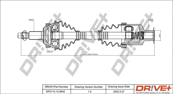 Arbre de transmission Dr!ve+ DP2110.10.0642