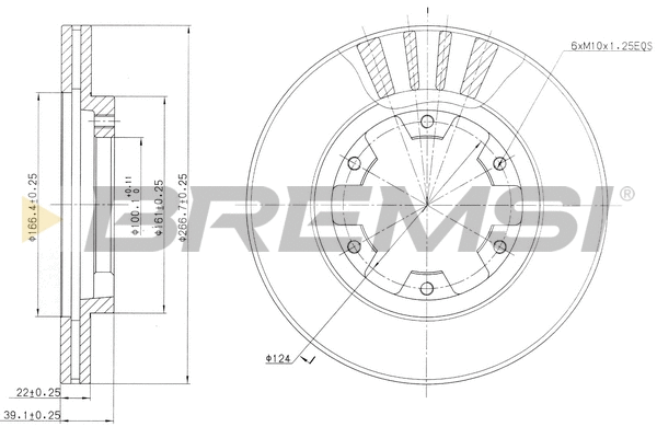 Disque de frein BREMSI CD6660V