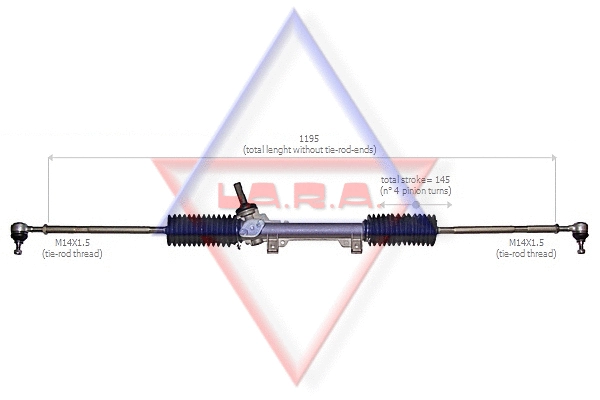 Crémaillère de direction LA.R.A. 300017