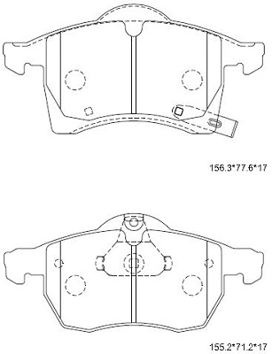 Kit de plaquettes de frein, frein à disque ASIMCO KD7780