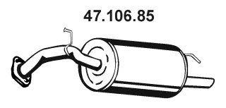 Silencieux arrière EBERSPÄCHER 47.106.85