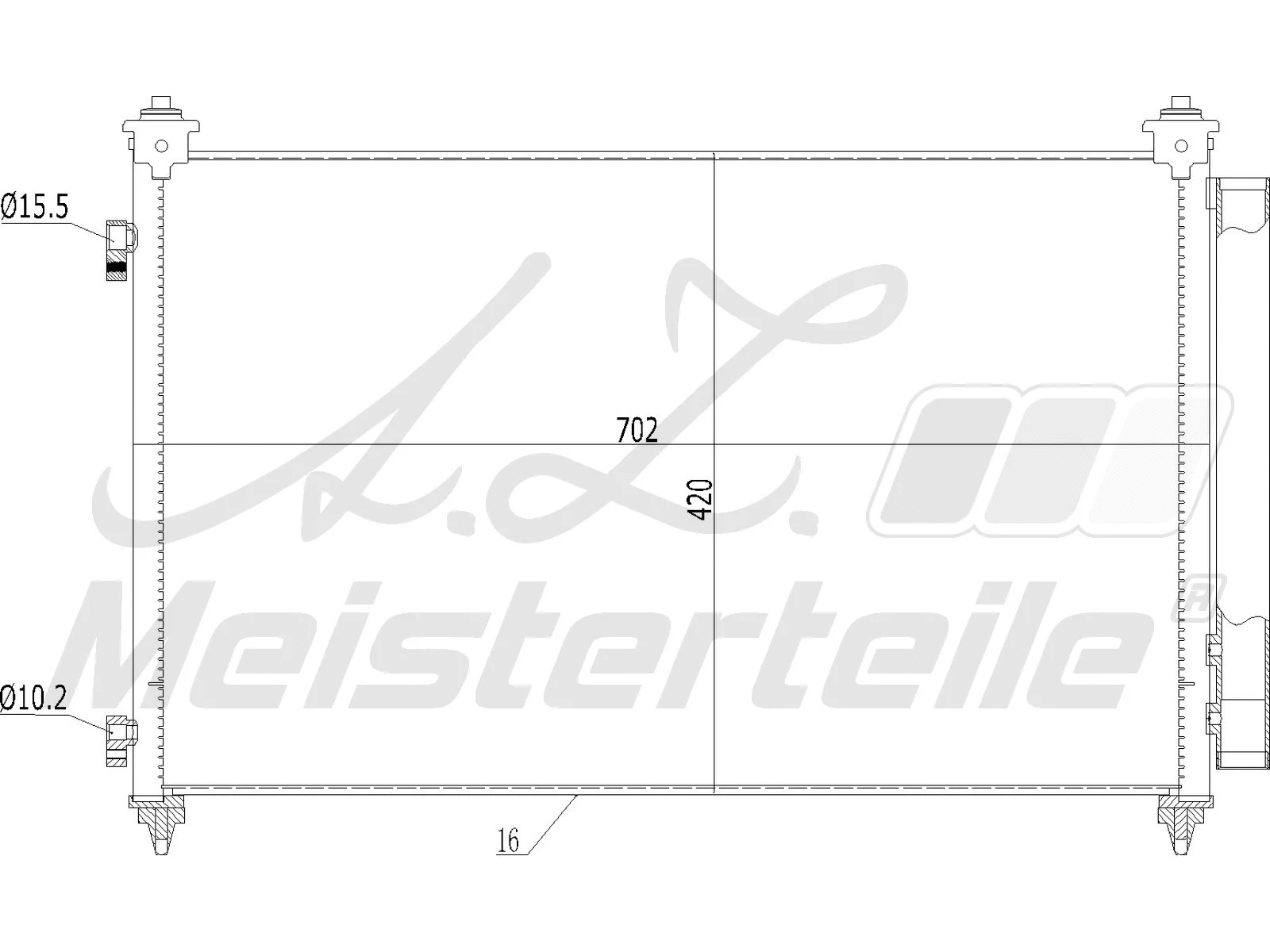 Condenseur, climatisation A.Z. Meisterteile AZMT-45-030-1225