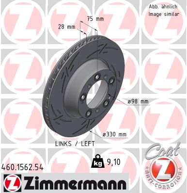 Disque de frein ZIMMERMANN 460.1562.54