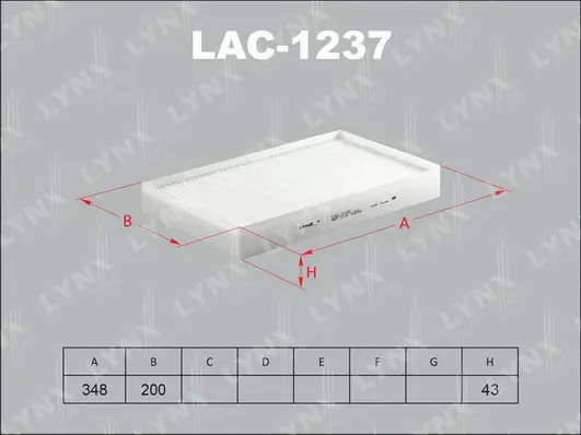 Filtre, air de l'habitacle LYNXAUTO LAC-1237