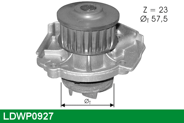 Pompe à eau, refroidissement du moteur LUCAS LDWP0927