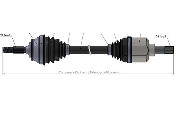 Arbre de transmission SERCORE 221669