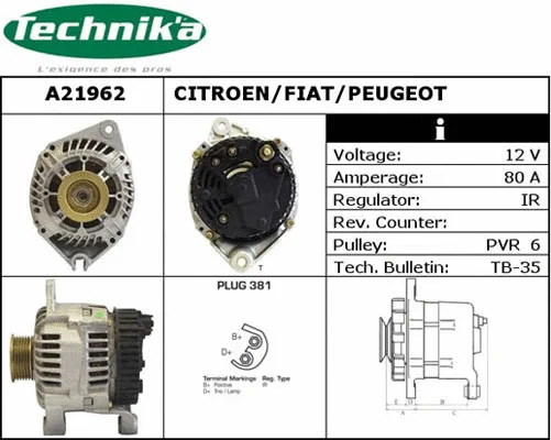 Alternateur Technika A21962