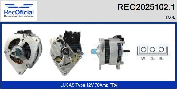 Alternateur RECOFICIAL REC2025102.1