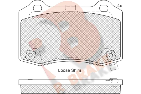 Kit de plaquettes de frein, frein à disque R BRAKE RB2230