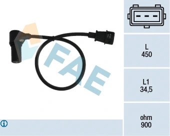 Capteur d'angle, vilebrequin FAE 79074