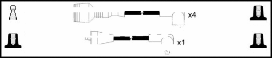 Kit de câbles d'allumage LEMARK HOES338