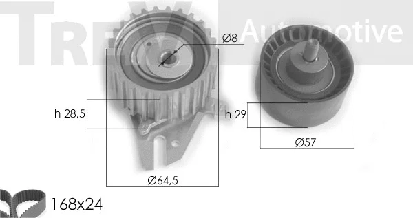 Kit de courroie crantée TREVI AUTOMOTIVE KD1228