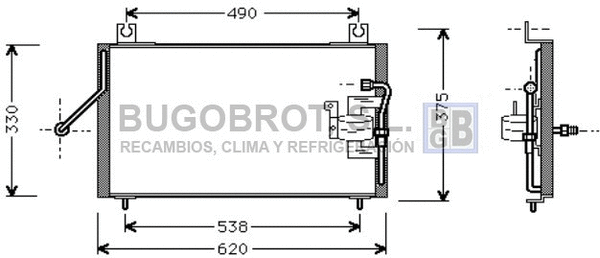 Condenseur, climatisation BUGOBROT 62-KA5003