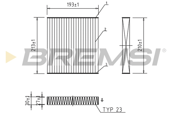 Filtre, air de l'habitacle BREMSI FC0099A