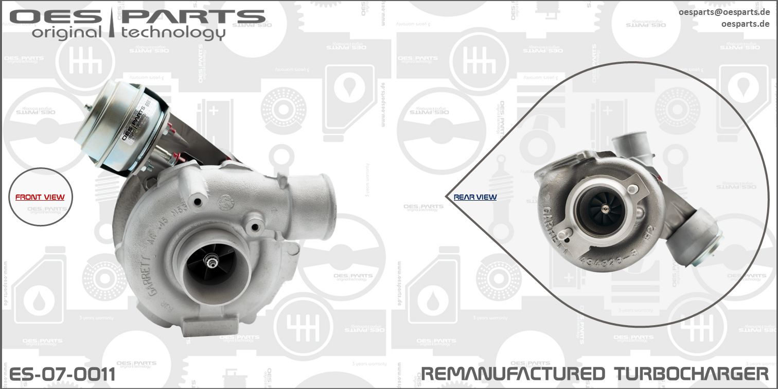 Turbocompresseur, suralimentation OES PARTS ES-07-0011