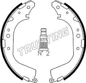 Jeu de mâchoires de frein TRUSTING 115.268