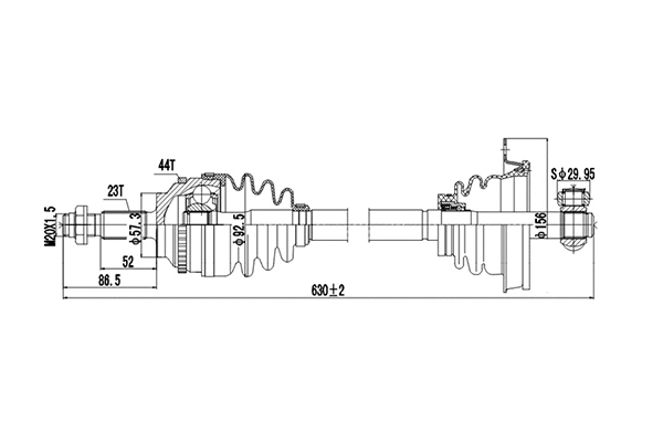 Arbre de transmission DYNAMATRIX DDS250261