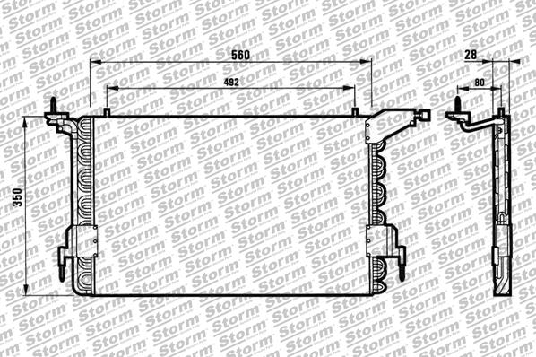 Condenseur, climatisation STORM QUALITY PARTS 24010