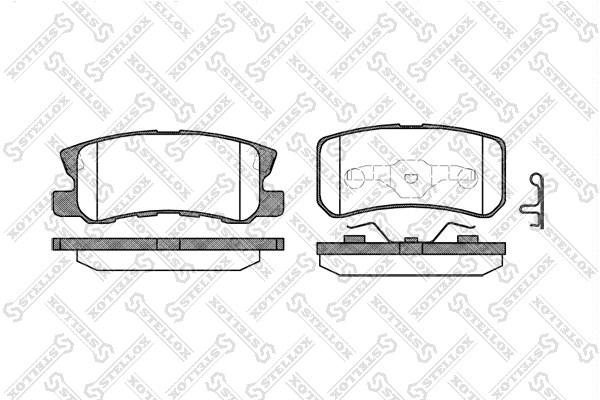Kit de plaquettes de frein, frein à disque STELLOX 814 002B-SX