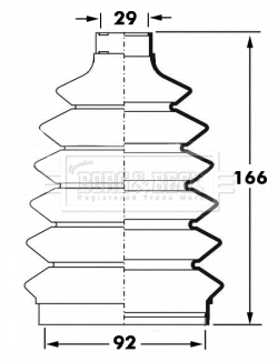 Jeu de joints-soufflets, arbre de commande BORG & BECK BCB6042