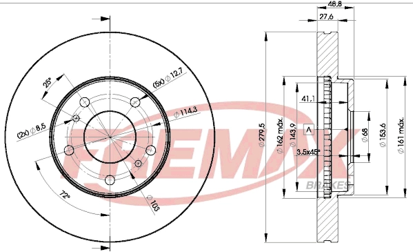 Disque de frein FREMAX BD-4103