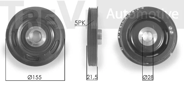 Poulie, vilebrequin TREVI AUTOMOTIVE PC1035