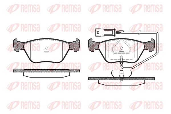 Kit de plaquettes de frein, frein à disque REMSA 0437.02