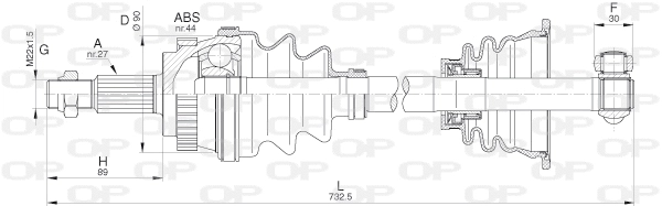 Arbre de transmission OPEN PARTS DRS6278.00