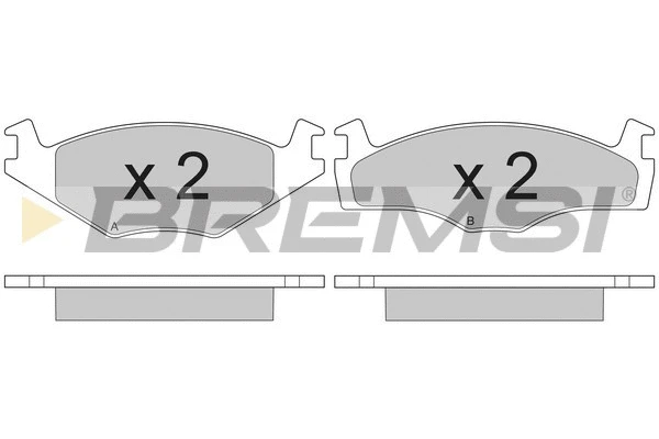 Kit de plaquettes de frein, frein à disque BREMSI BP2261