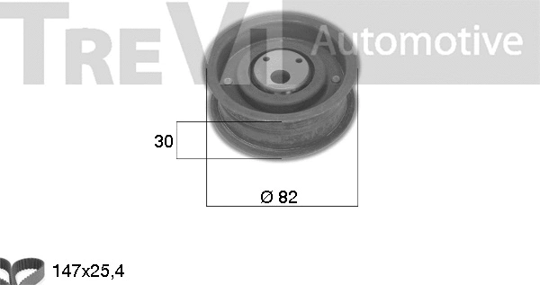 Kit de courroie crantée TREVI AUTOMOTIVE KD1036