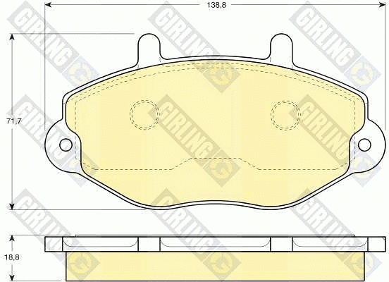 Kit de plaquettes de frein, frein à disque GIRLING 6110804