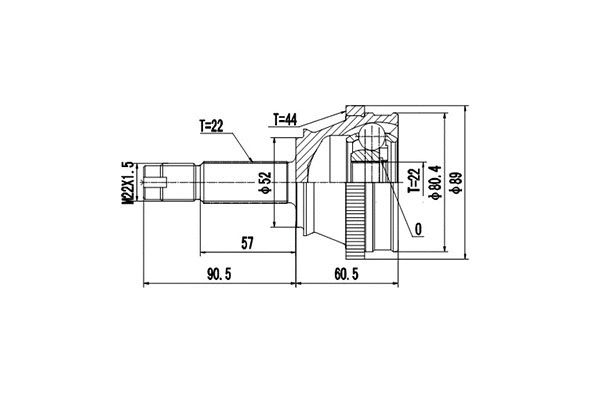 Jeu de joints, arbre de transmission DYNAMATRIX DCV817020