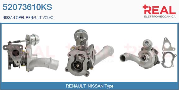 Turbocompresseur, suralimentation REAL 52073610KS
