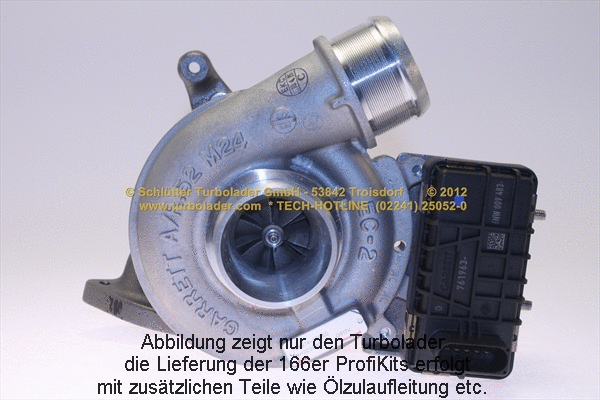 Turbocompresseur, suralimentation SCHLÜTTER TURBOLADER 166-00860
