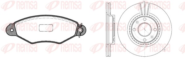 Kit de freins, frein à disques REMSA 8643.05
