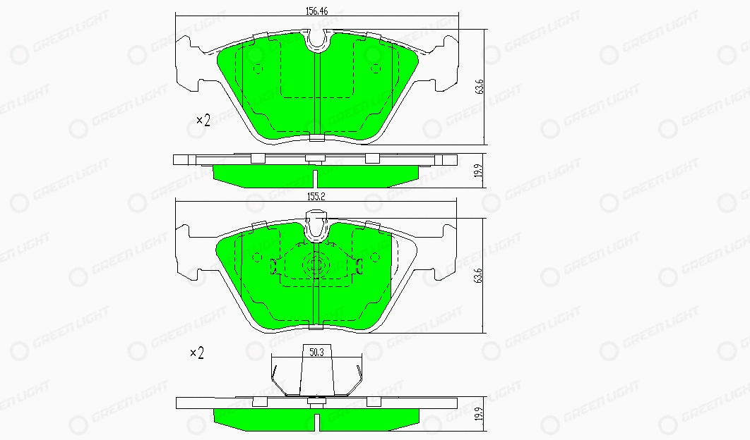 Kit de plaquettes de frein, frein à disque Automotive Adriado GLBP0215