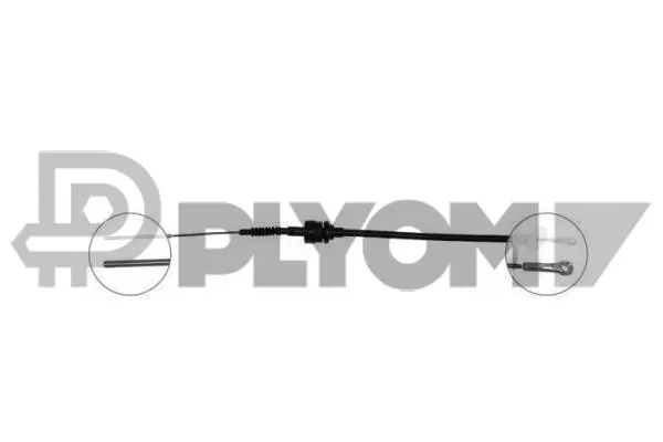 Tirette à câble, commande d'embrayage PLYOM P011179