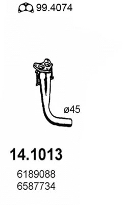 Tuyau d'échappement ASSO 14.1013