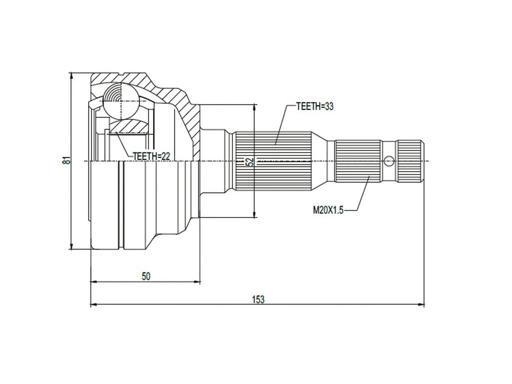 Jeu de joints, arbre de transmission A.Z. Meisterteile AZMT-43-030-1101