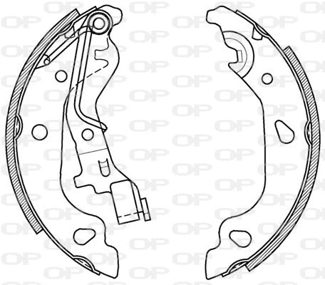Jeu de mâchoires de frein OPEN PARTS BSA2042.00