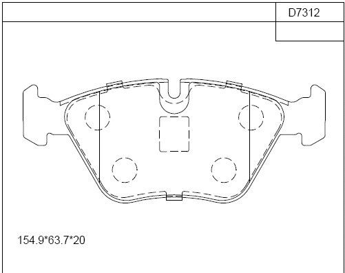 Kit de plaquettes de frein, frein à disque ASIMCO KD7312