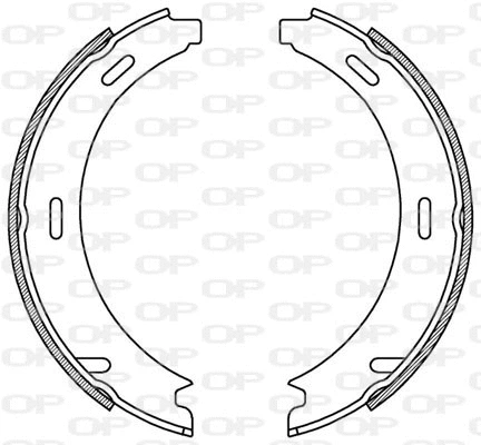 Jeu de mâchoires de frein OPEN PARTS BSA2040.00