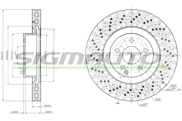 Disque de frein SIGMAUTO DBC030V