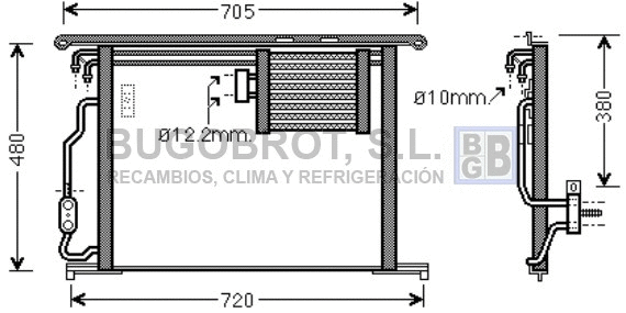 Condenseur, climatisation BUGOBROT 62-MS5467