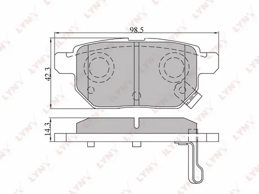 Kit de plaquettes de frein, frein à disque LYNXAUTO BD-7543
