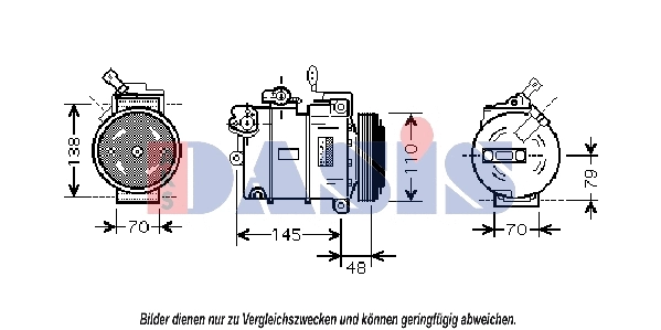 Compresseur, climatisation AKS DASIS 851858N