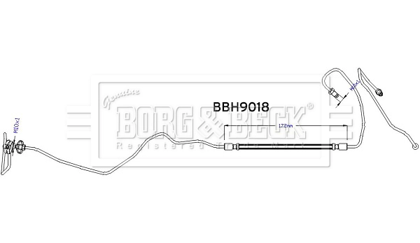 Flexible de frein BORG & BECK BBH9018